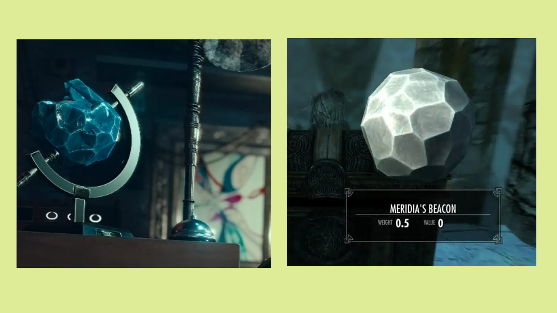 starfield space rock meridia beacon skyrim side by side
